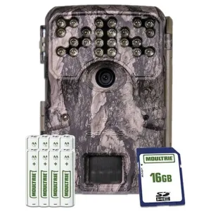 MOULTRIE A-900I Trail Camera Bundle (8 AA Batteries + 16GB SD Card) | Pine Bark