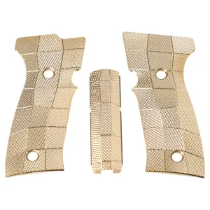 P320 AXG LOK GRIP PANEL SET, BRASS GRIDLOK