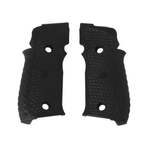 P226 ZEV SAO G10 GRIP SET, HEXAGONAL AGGRESSIVE, BLK