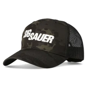 BLACK MULTICAM CAMO SIG SAUER 862 TRUCKER HAT