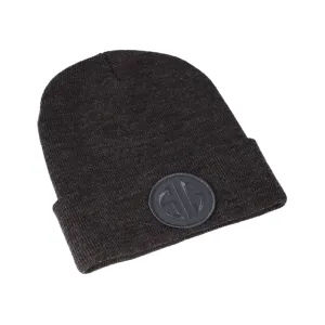 SIG BEANIE HEATHER BLACK