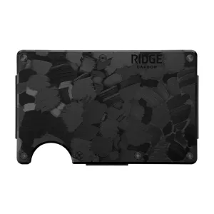 FORGED CARBON RIDGE WALLET WITH CASH STRAP