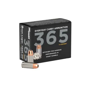 9MM, 115GR, Elite V-Crown, 365 JHP