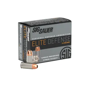 9MM, 115GR, Elite V-Crown, JHP