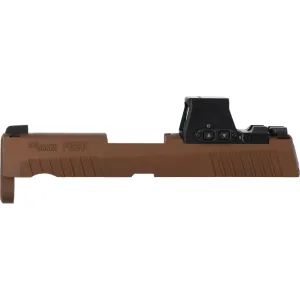 P320 X-COMPACT 9MM 3.6" SLIDE ASSEMBLY, ROMEO-X PRO, COYOTE BROWN