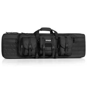 Savior Equipment American Classic Double Rifle Bag - Suitable for Rifle Shotgun, w/ Backpack Strap, 51" Long - Black