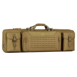 Savior Equipment Urban Warfare Double Rifle Bag - Suitable for Rifle Shotgun, w/ Backpack Strap, 36" Long - Tan