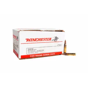 Winchester USA .223 Ammo 55 Grain FMJ USA White Box Rifle Ammo - 150 Rounds