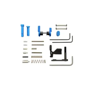 Armaspec Gun Builders Stainless AR 15 Lower Parts Kit - Blue