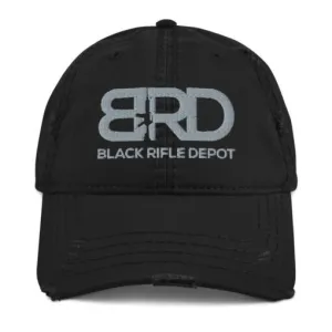 Distressed Dad Hat - Black