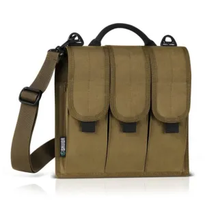 Savior Equipment Rifle Caliber Magazine Holder- Fit Up To 6-12 Mag- Velcro Closure, Single Shoulder Sling - Tan