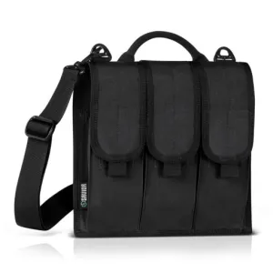 Savior Equipment Rifle Caliber Magazine Holder- Fit Up To 6-12 Mag- Velcro Closure, Single Shoulder Sling - Black