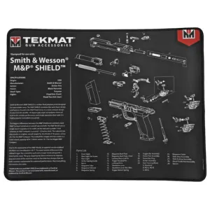 TekMat TEKR20SWMPSHIELD S&W M&P Shield Ultra 20 Cleaning Mat S&W M&P Shield Parts Diagram 15" x 20"