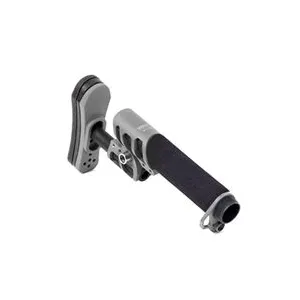 ODIN Works Zulu Adjustable Stock w/ Padded Pistol Buffer Tube and Back Plate - Grey