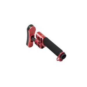 ODIN Works Zulu Adjustable Stock w/ Padded Pistol Buffer Tube and Back Plate - Red