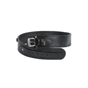 Western Justice Leather Gun Belt, 42-46" Waist, Black