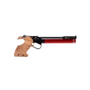 Morini CM200EI Ticino Edition Pellet Pistol, Red, Large, Right Handed 0.177
