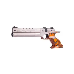 Reximex RPA PCP Air Pistol, .177 Caliber, Silver with Orange Laminate Stock 0.177