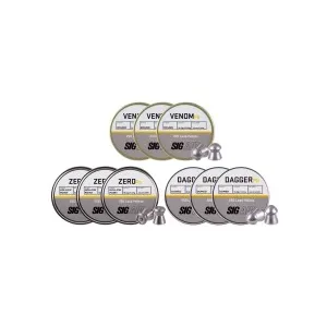 SIG Sauer Pellet 9-Pack Kit, .22 Cal - 2250ct 0.22