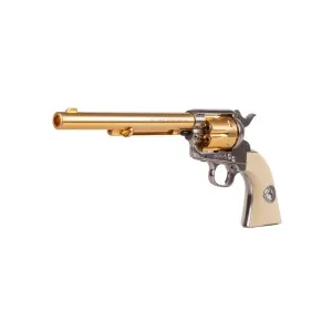 Limited Edition Colt 7.5" CO2 Pellet Revolver, Nickel Gold 0.177