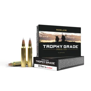 Nosler Trophy Grade Rifle Ammunition .223 Rem 70 gr SP 2750 fps 20/ct
