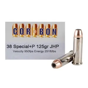 Corbon Self-Defense JHP Handgun Ammunition .38 Spl (+P) 125 gr JHP 1125 fps 20/ct