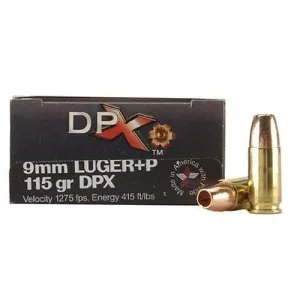 COR-BON Handgun Ammunition 9mm Luger (+P) 115 gr DPX 1275 fps 20/ct
