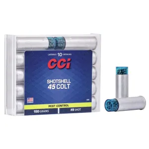 CCI Handgun Shotshells .45 Colt 150 gr #9 shot 1000 fps 10/ct