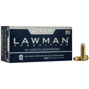 Speer Lawman Handgun Ammunition .38 Spl (+P) 158 gr TMJ 900 fps 50/ct