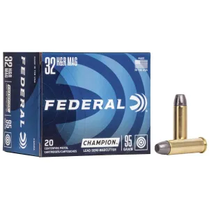 Federal Champion Handgun Ammunition .32 H&R Mag 95 gr LSWC 1020 fps 20/ct