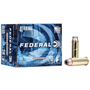 Federal Power-Shok Handgun Ammunition 41 Mag 210gr JHP 1230 fps 20/ct