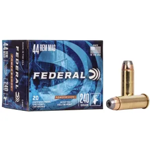 Federal Power-Shok Handgun Ammunition .44 Mag 240gr JHP 1230 fps 20/ct