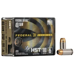 Federal Premium Personal Defense HST Handgun Ammunition 40 S&W 180gr 1010fps 20/ct