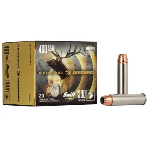 Federal Premium Swift A-Frame Handgun Ammunition .460 S&W 300 gr JHP 1750 fps 20/ct