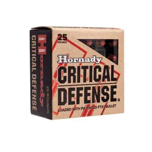 Hornady Critical Defense Handgun Ammo .38 Spl (+P) 110 gr FTX 1090 fps 25/ct