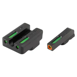 Truglo TFX Pro Tritium/Fiber-Optic Day/Night Sights Fit CZ 75 Series (Most Models) - Front Orange/Green Rear