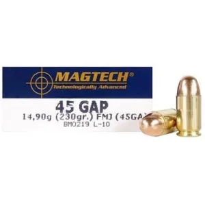MagTech Handgun Ammunition .45 GAP 230 gr FMJ 837 fps 50/ct