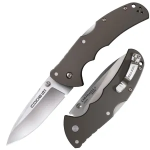 Cold Steel Code-4 Spear Point Lockback Knife Gray - 3-1/2" Blade Satin