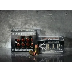 G2 Research R.I.P. Handgun Ammunition .45 ACP 162 gr HP 1020 fps 20/box