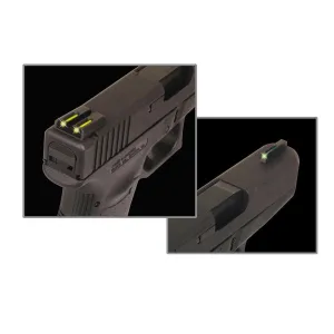 Truglo TFO Tritium/Fiber-Optic Day/Night Sights Fits Springfield XD, XDM (excluding 5.25" Comp Series) and XDS - Front Green/Rear Yellow