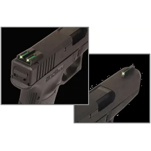 Truglo TFO Tritium/Fiber-Optic Day/Night Sights Fit Novak 1911 .260/.450 Front/Rear Green