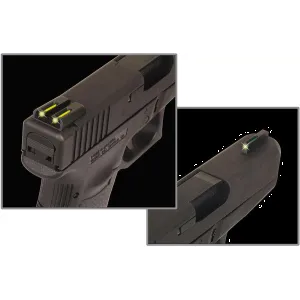 Truglo TFO Tritium/Fiber-Optic Day/Night Sights Fits Novak 1911 .260/.500 - Front Green/Rear Yellow
