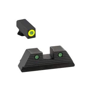 Ameriglo Glock Trooper Night Sight Set MOS Compatible For Glock 17,19, 22, 23, 24, 26, 27, 33, 34, 35 Gen 1-4