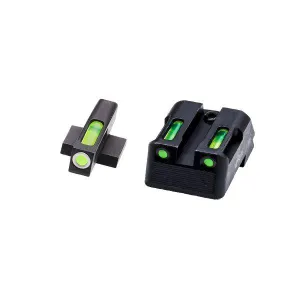 HIVIZ LiteWave H3 sight Green LitePipe w/White front ring Fits Kimber 1911 models