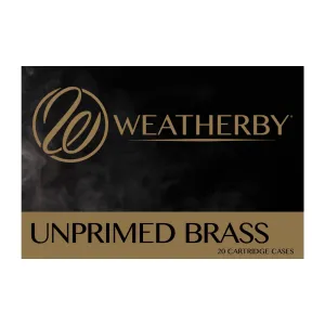 Weatherby Unprimed Brass Rifle Cartridge Cases 6.5mm / .300 Wby Mag 20/ct