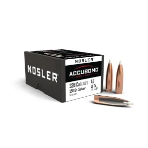 Nosler AccuBond Rifle Bullets .338 cal .338" 250 gr SBT-ACB 50/ct