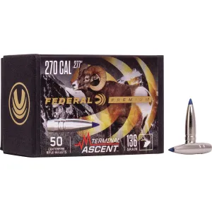 FEDERAL .277 CALIBER 136GR TERMINAL ASCENT COMP BULLET  50RD