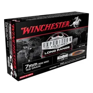 Winchester Expedition Big Game Long Range Rifle Ammunition 7mm Rem Mag 168 gr. PT 2900 fps 20/ct