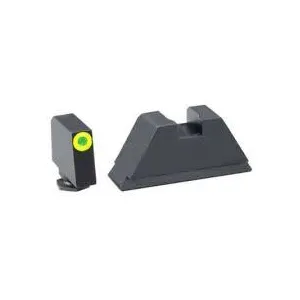 Green Tritium LimeGreenLumi Outline .350/Flatblack .429 for Glck TallSupp