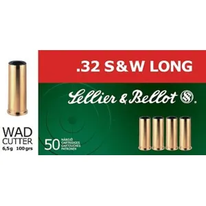 Sellier & Bellot Pistol & Revolver Ammo .32 S&W Long 100 gr WC 50/ct